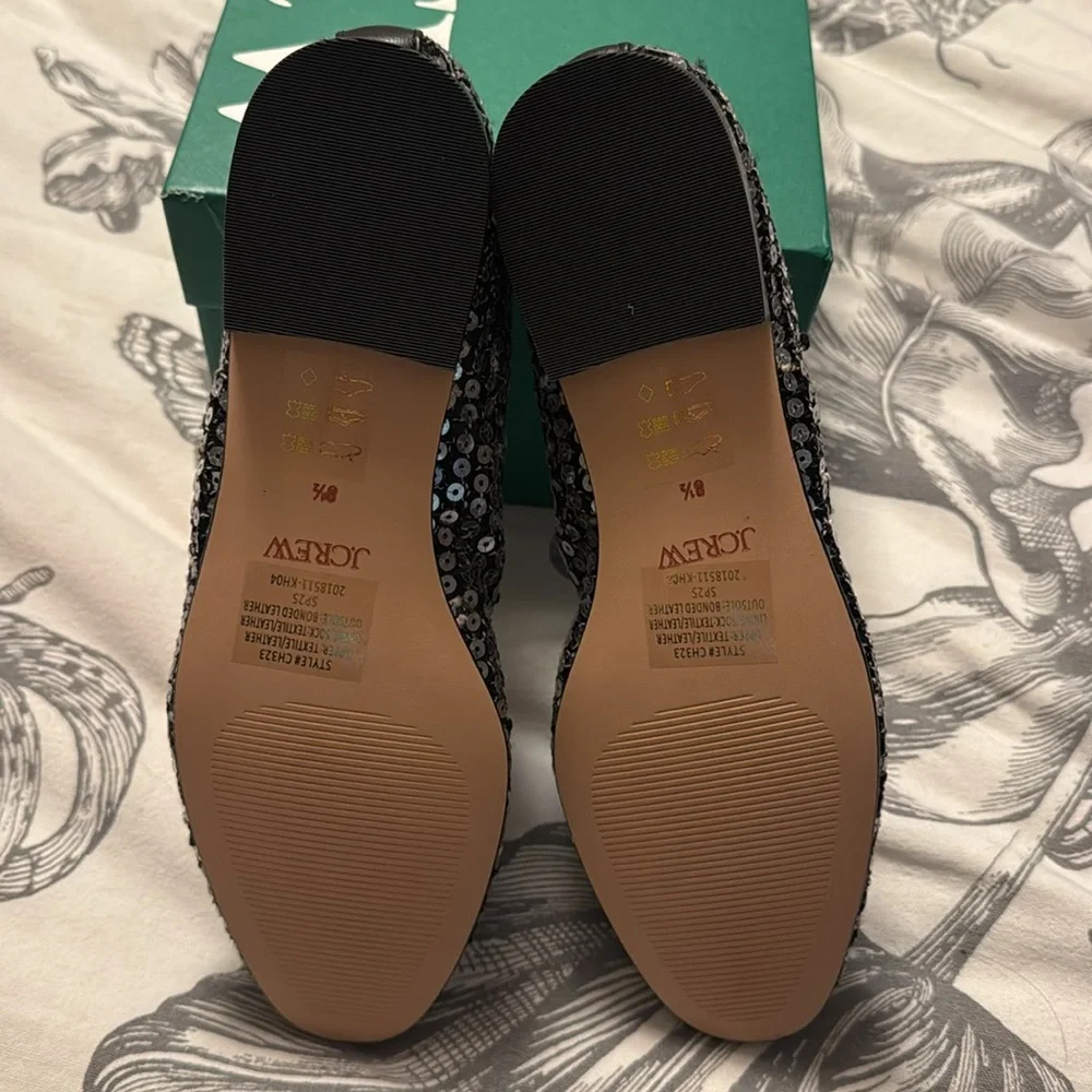 J.Crew Mesh Mary Jane ballet flats with sequins CH323
